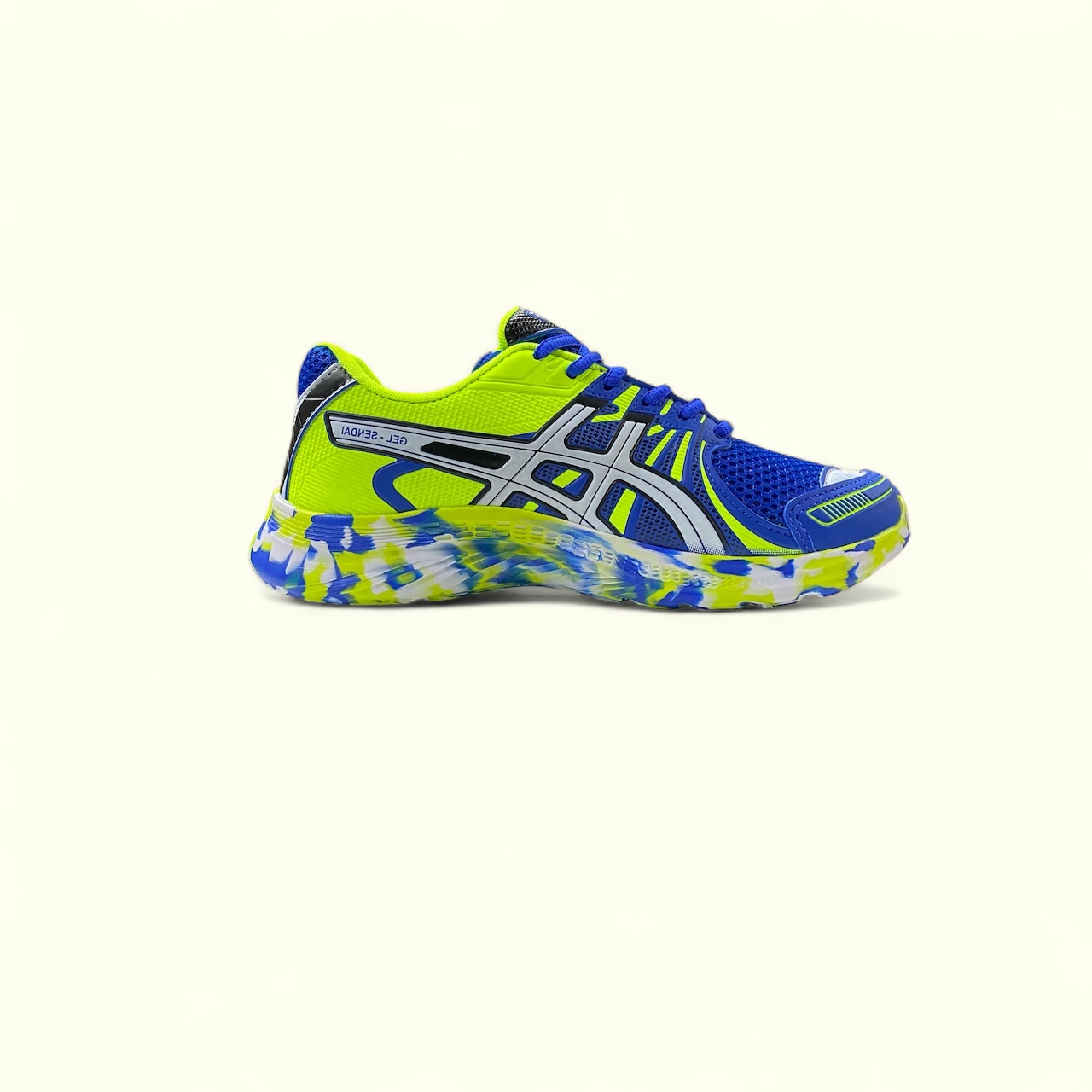 Asics gel azul verde 
